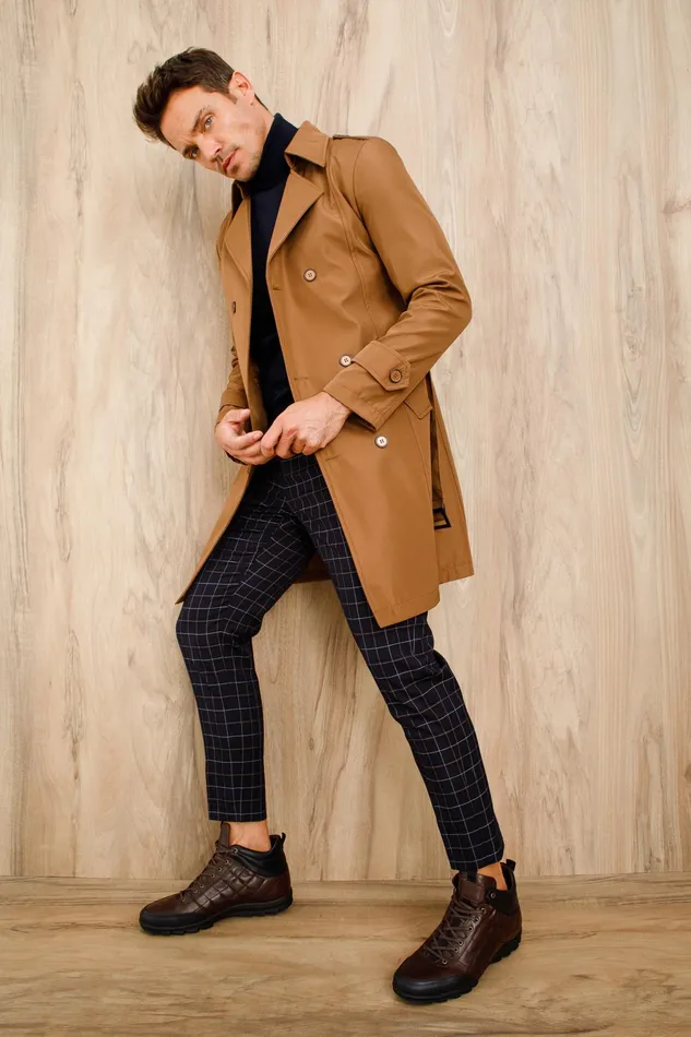Men The Riga Brown Leather Casual LaceUp Boot With A Zipper Vinci Leather Boots