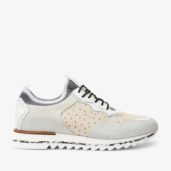 Men The Sopez White Leather Sneaker Vinci Leather Sneakers