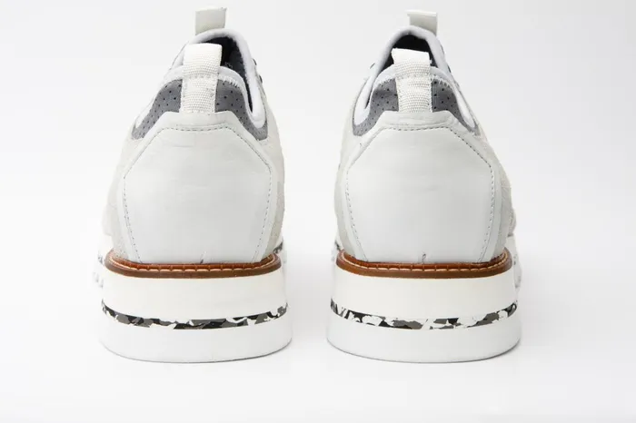Men The Sopez White Leather Sneaker Vinci Leather Sneakers