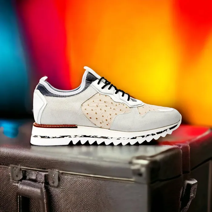 Men The Sopez White Leather Sneaker Vinci Leather Sneakers