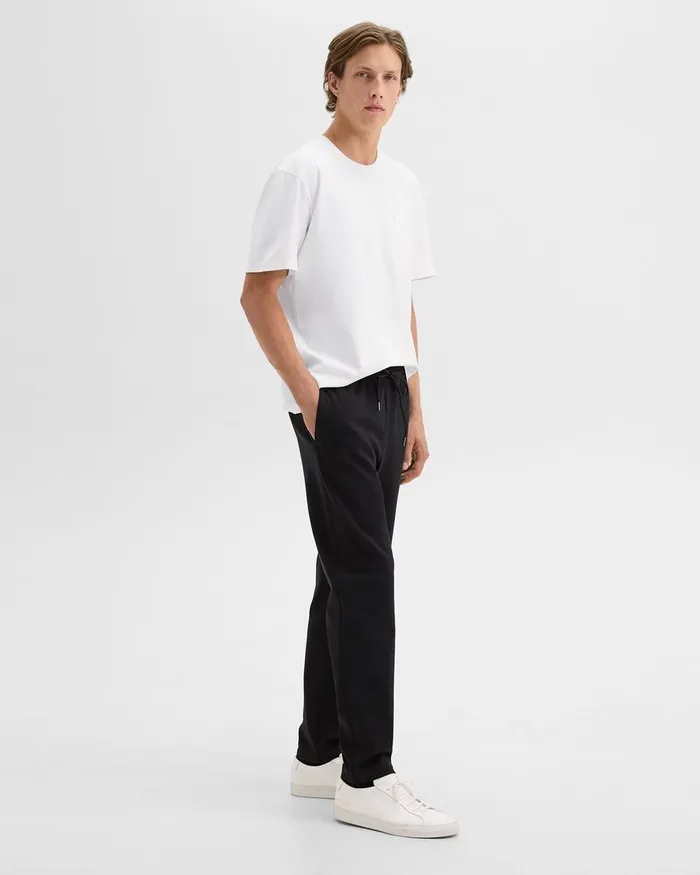 Men Theory Pants Drawstring Pant In Scuba Black