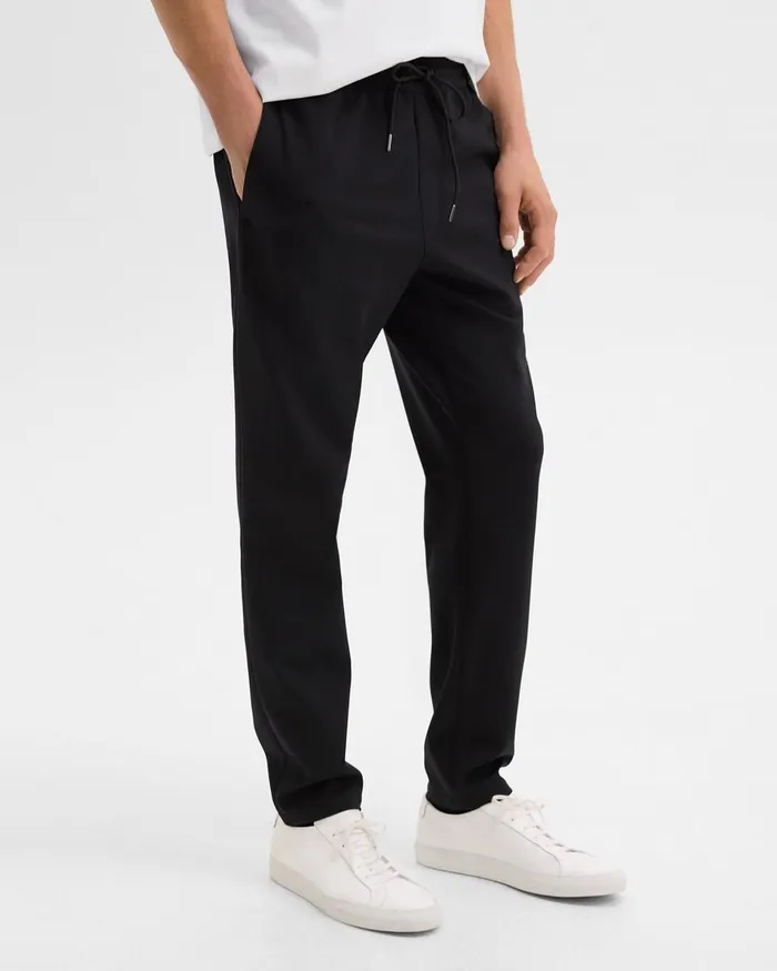 Men Theory Pants Drawstring Pant In Scuba Black