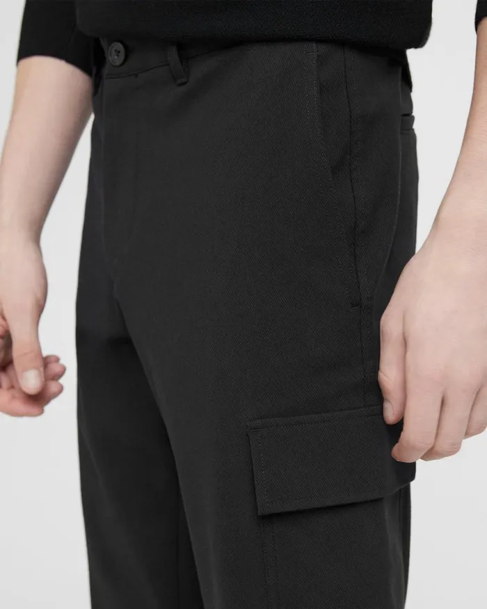 Men Theory Pants Zaine Cargo Pant In Neoteric Twill Black