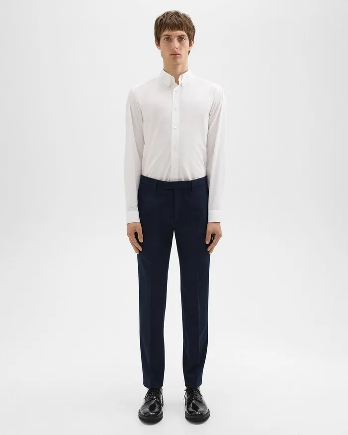Men Theory Pants Zaine Tab Pant In Textured Gabardine Baltic