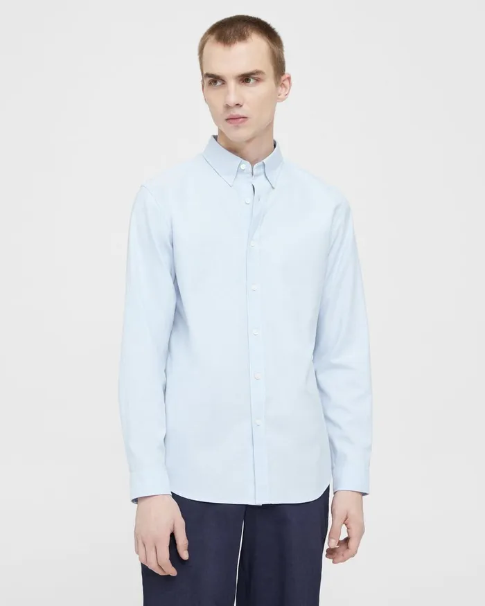 Men Theory Shirts Irving Shirt In Oxford Cotton Olympic