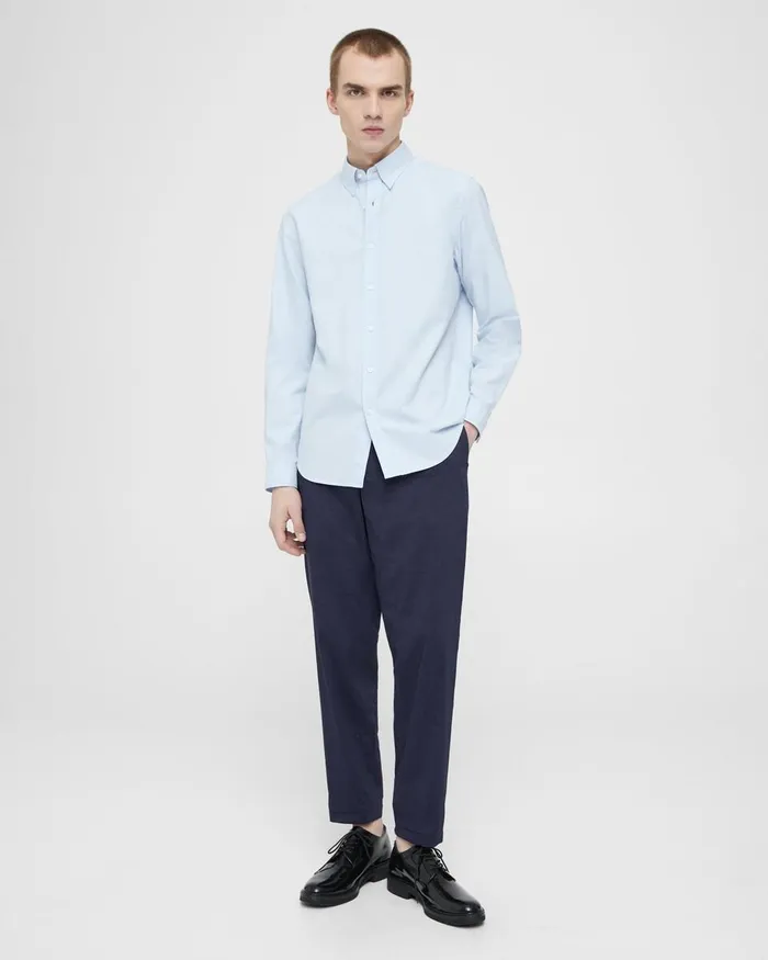 Men Theory Shirts Irving Shirt In Oxford Cotton Olympic