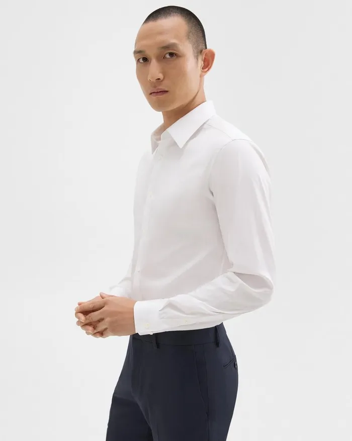Men Theory Shirts Sylvain Shirt In Good Cotton White
