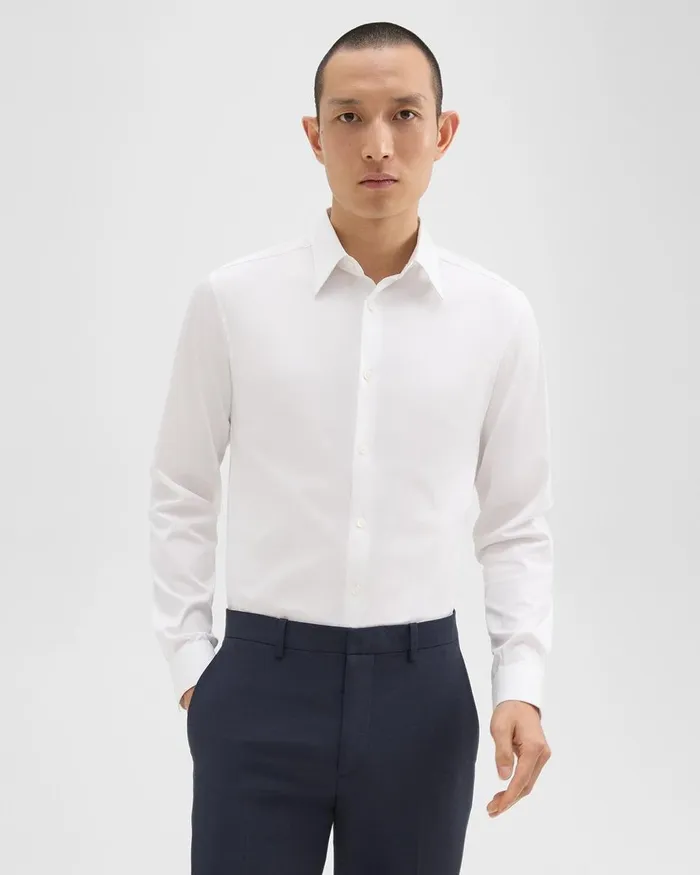Men Theory Shirts Sylvain Shirt In Good Cotton White