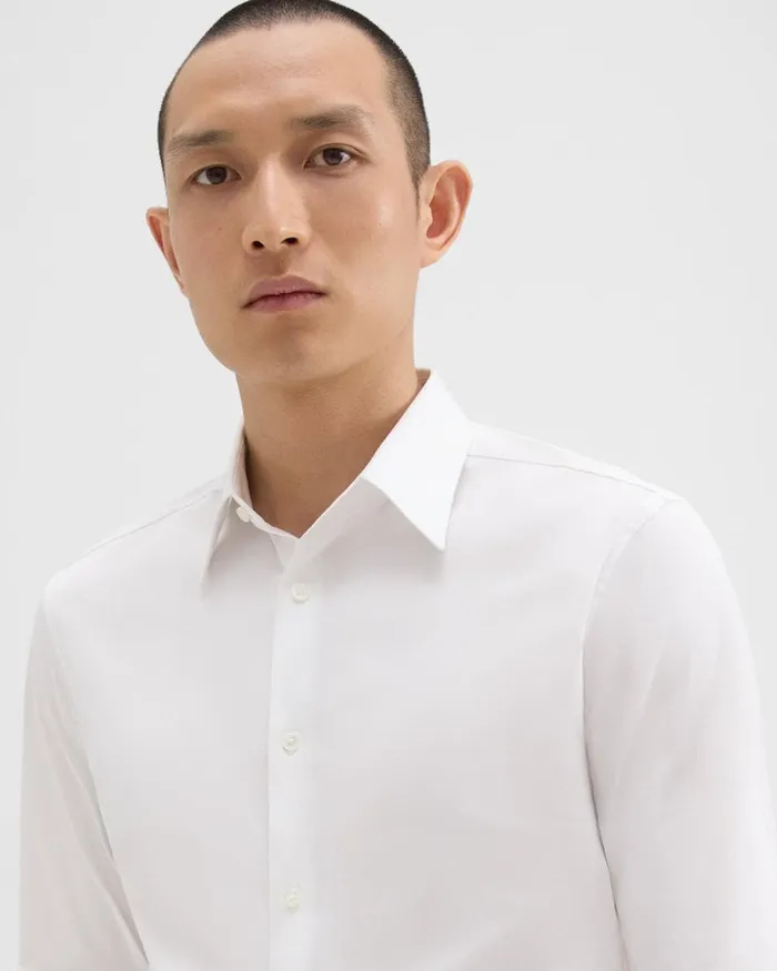 Men Theory Shirts Sylvain Shirt In Good Cotton White