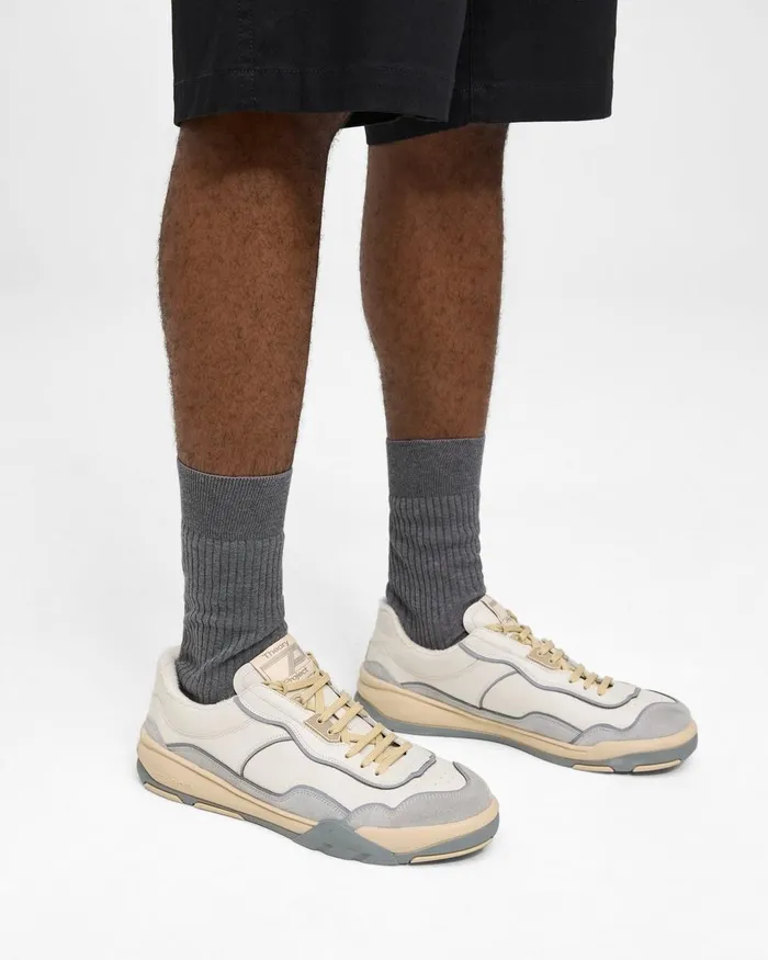 Men Theory Shoes Leather Sneaker Plaster