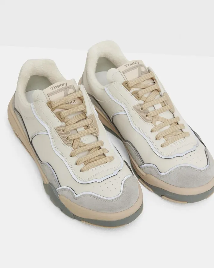 Men Theory Shoes Leather Sneaker Plaster