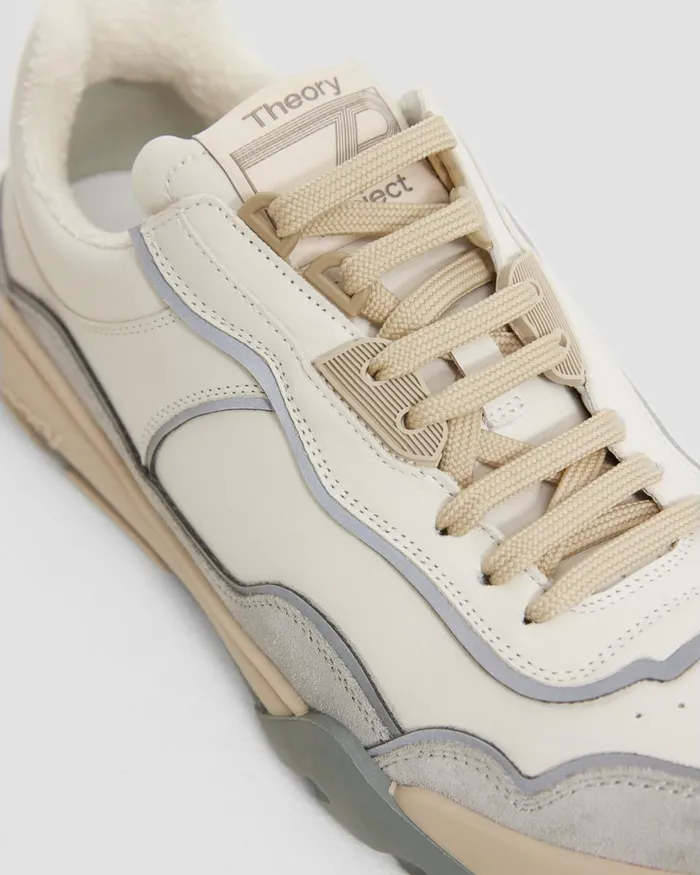 Men Theory Shoes Leather Sneaker Plaster
