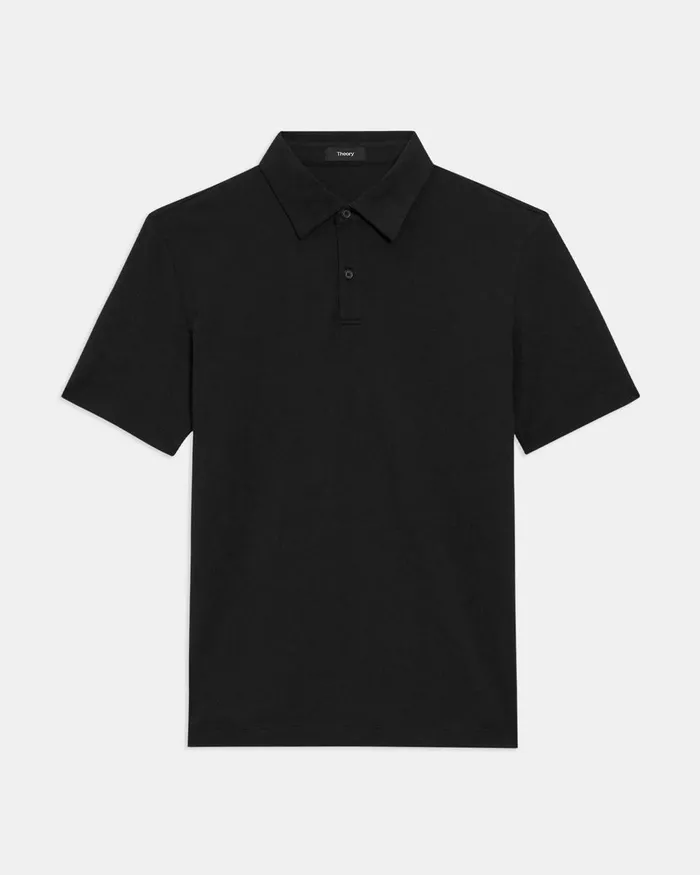 Men Theory TShirts Polos Joffrey Polo Shirt In Function Piqueacute Black