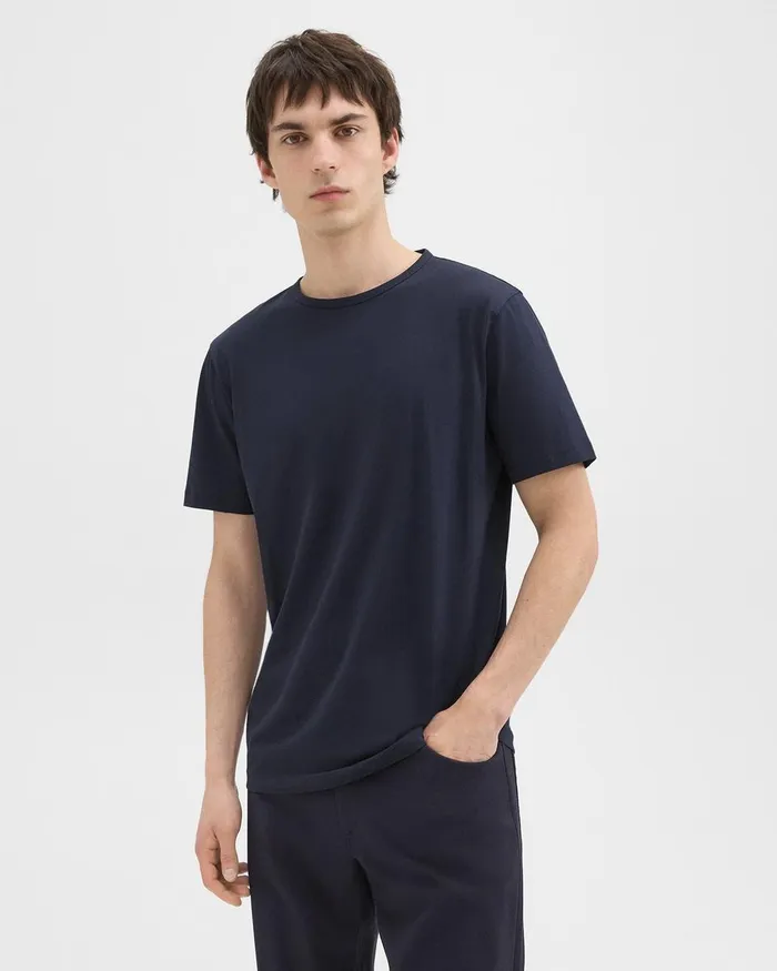 Men Theory TShirts Polos Precise Tee In Pima Cotton Jersey Eclipse