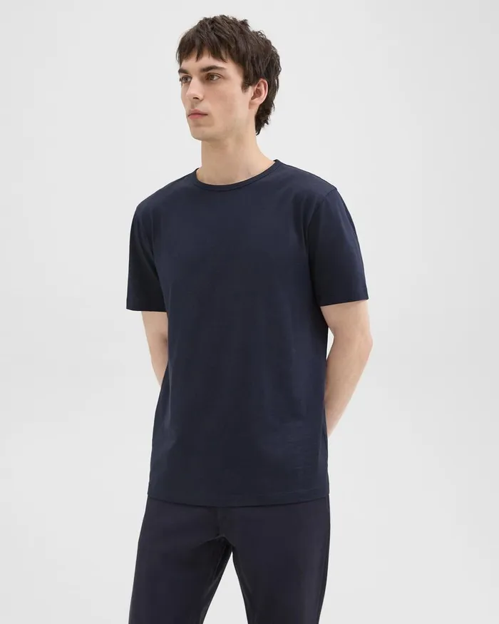 Men Theory TShirts Polos Precise Tee In Pima Cotton Jersey Eclipse