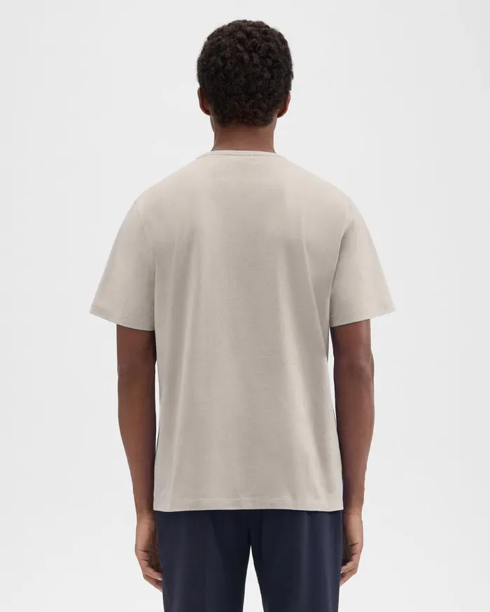Men Theory TShirts Polos Precise Tee In Pima Cotton Jersey Sand