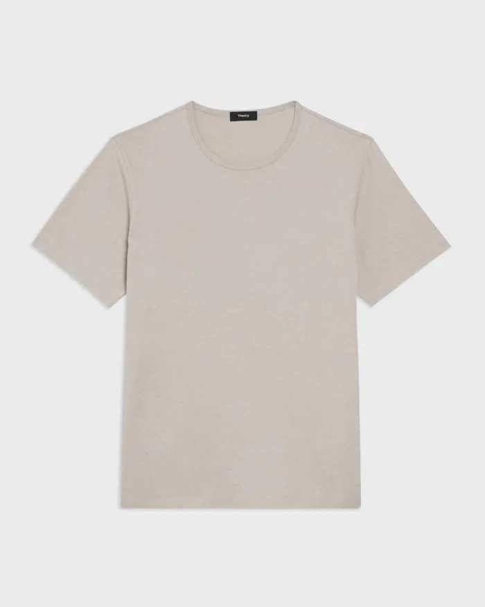 Men Theory TShirts Polos Precise Tee In Pima Cotton Jersey Sand