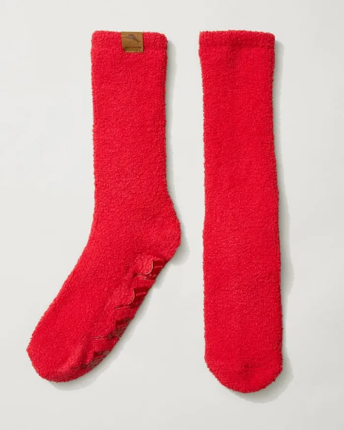 Men Tommy Bahama Loungewear and Pajamas Island Soft Lounge Socks Jester Red