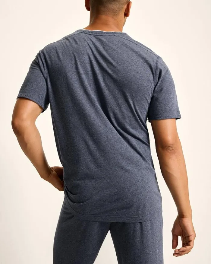 Men Tommy Bahama Loungewear and Pajamas Jersey ShortSleeve VNeck TShirt Heathered Blue Men Tommy Bahama Loungewear and Pajamas Jersey ShortSleeve VNeck TShirt Heathered Blue