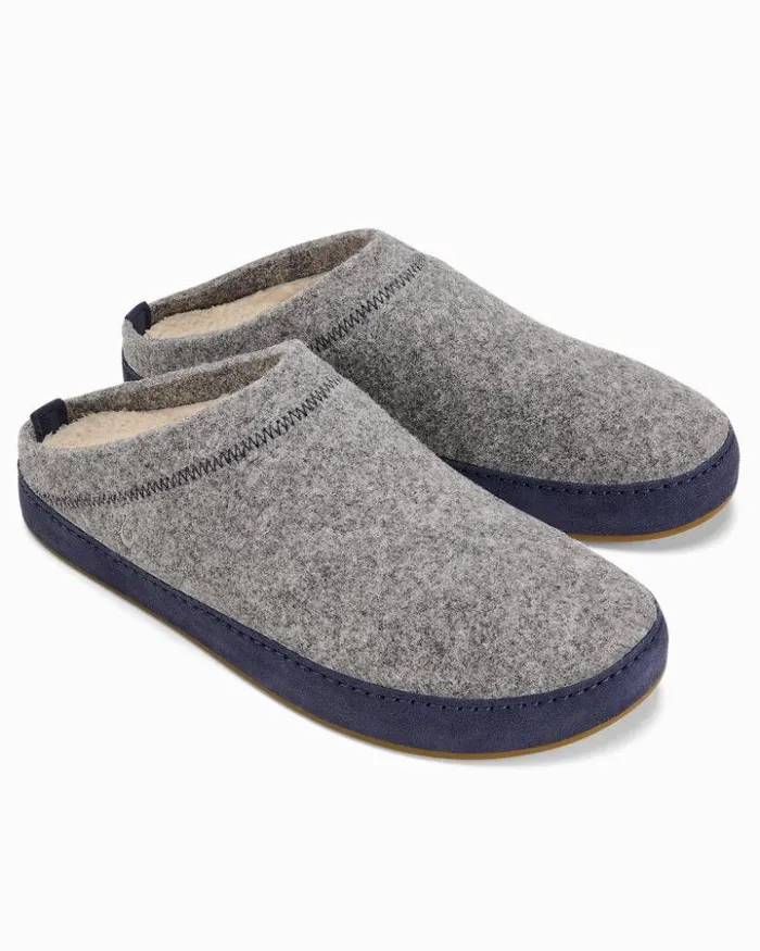 Men Tommy Bahama Loungewear and Pajamas OluKai Hmani Hulu Felt Mules Graphite