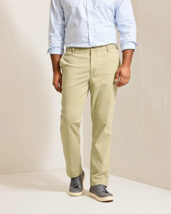 Men Tommy Bahama Pants and Chinos Big and Tall Boracay FlatFront Chino Pants Khaki