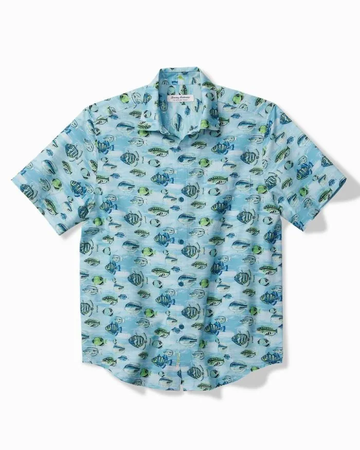 Men Tommy Bahama Shirts Bahama Coast Fintastic IslandZone Shirt Tidal Lagoon