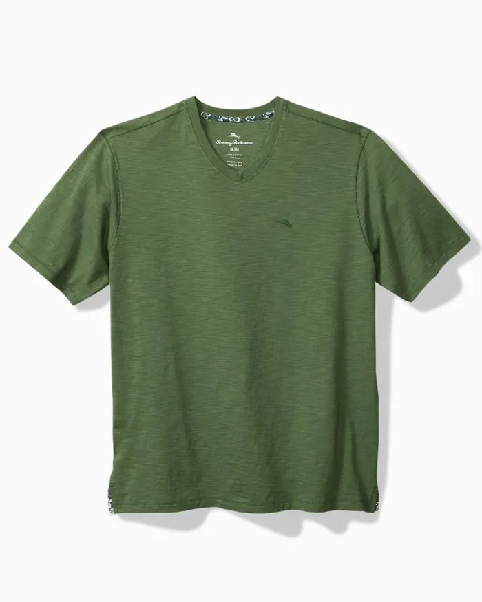 Men Tommy Bahama Shirts Big and Tall Bali Beach VNeck TShirt Bonsai
