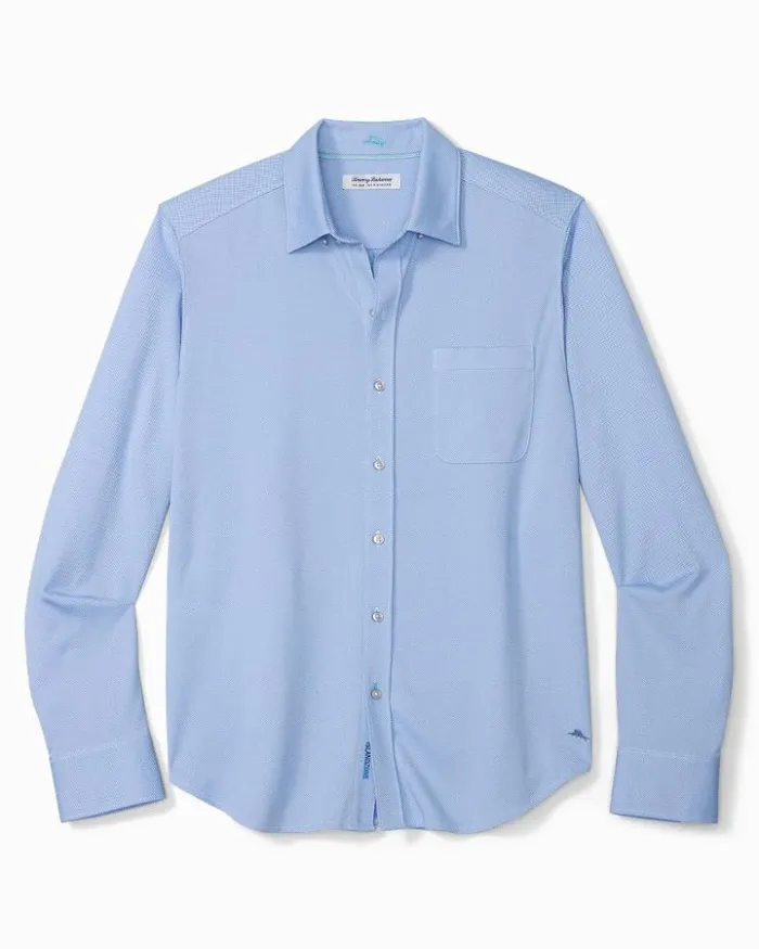 Men Tommy Bahama Shirts Big and Tall San Lucio Knit Stretch Shirt Rip Tide