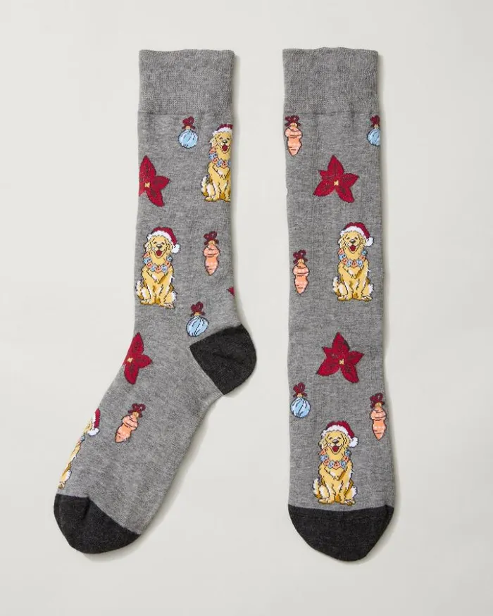 Men Tommy Bahama Socks Howliday Cheer Socks Grey Heather