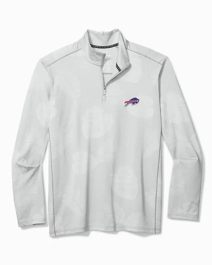 Men Tommy Bahama Sweatshirts NFL Delray Frond IslandZone HalfZip Sweatshirt Buffalobills Men Tommy Bahama Sweatshirts NFL Delray Frond IslandZone HalfZip Sweatshirt Buffalobills