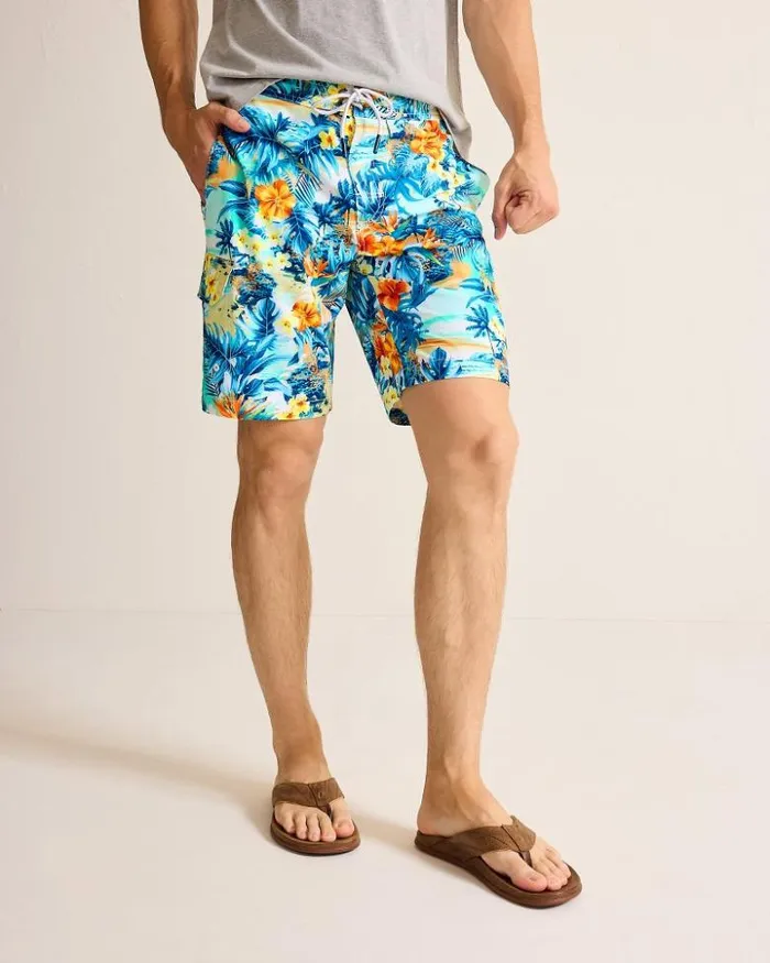 Men Tommy Bahama Swim and Boardshorts Baja Surfside Sounds 9Inch Boardshorts Kohala Teal