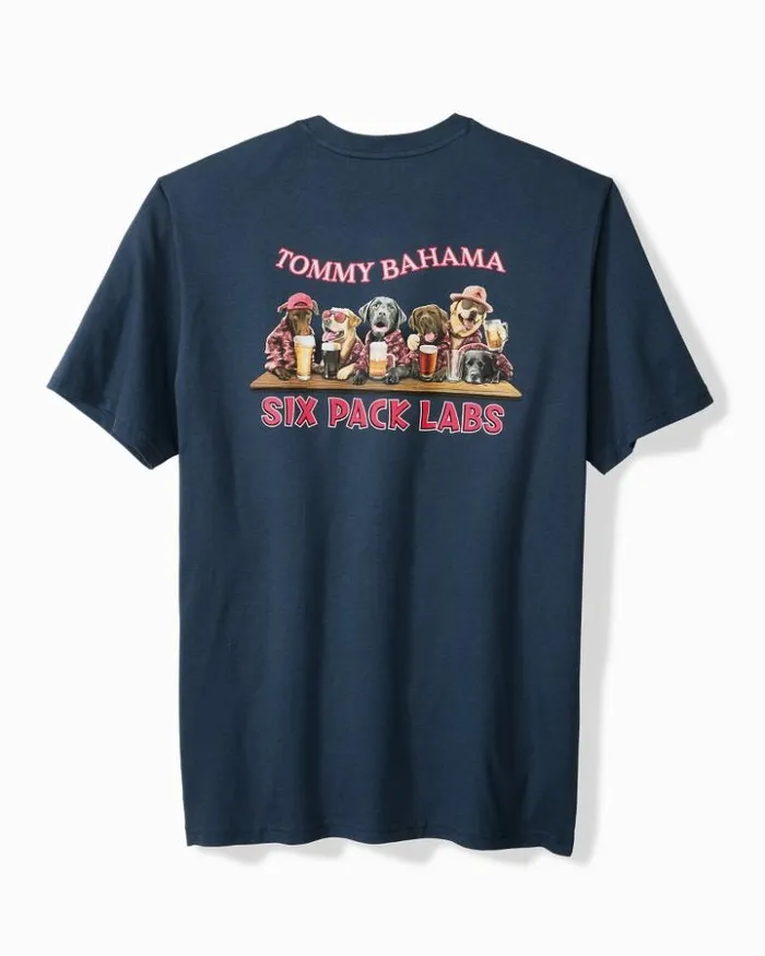 Men Tommy Bahama TShirts Six Pack Labs Graphic TShirt Navy