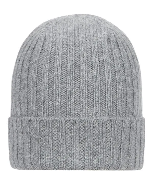 Men Unisex Chunky Ribbed Cashmere HatIn Flannel Grey Flannel Grey NPeal Hats