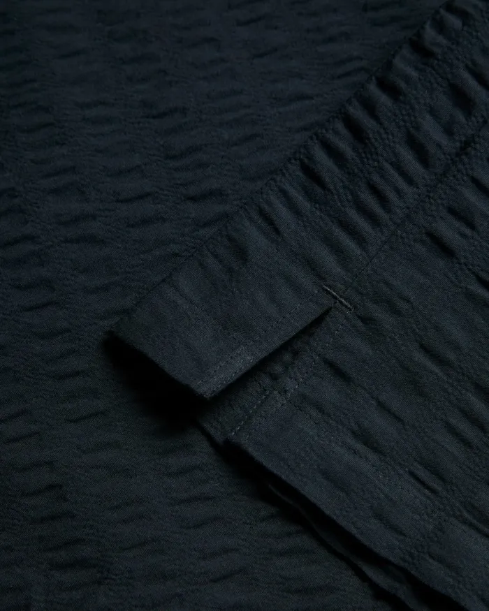 Men VERDON 8211 Seersucker Stripe Cotton Shirt Black Ted Baker Shirts
