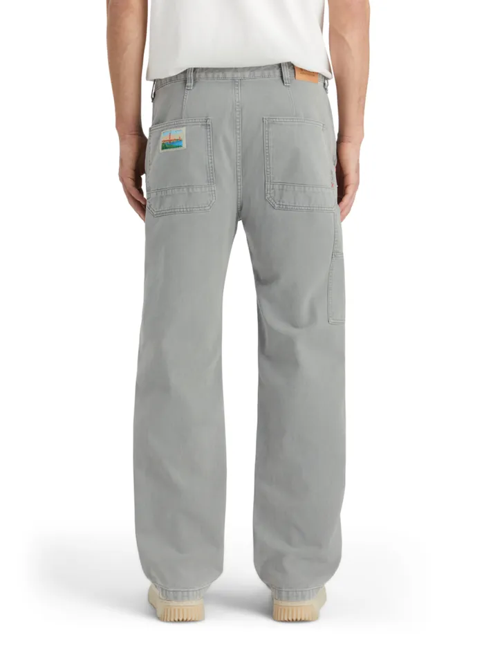 Men Verve 8211 Acid Washed Cottonblend Worker Pant Asphalt Scotch and Soda Pants