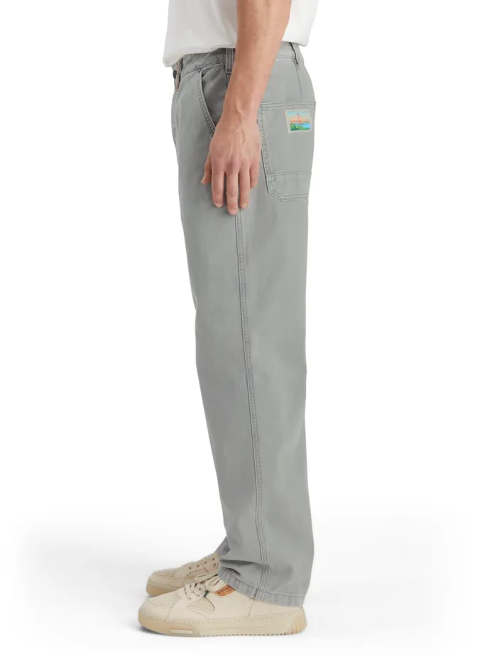 Men Verve 8211 Acid Washed Cottonblend Worker Pant Asphalt Scotch and Soda Pants