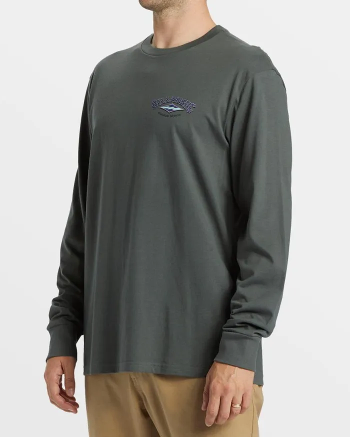 Mens ADiv Arch Long Sleeve TShirt Slate Green Billabong TShirts Mens ADiv Arch Long Sleeve TShirt Slate Green Billabong TShirts