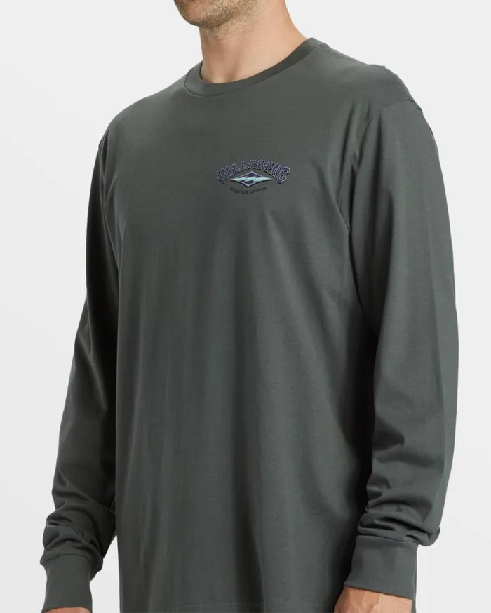 Mens ADiv Arch Long Sleeve TShirt Slate Green Billabong TShirts Mens ADiv Arch Long Sleeve TShirt Slate Green Billabong TShirts