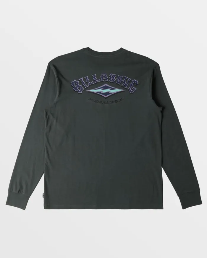 Mens ADiv Arch Long Sleeve TShirt Slate Green Billabong TShirts Mens ADiv Arch Long Sleeve TShirt Slate Green Billabong TShirts