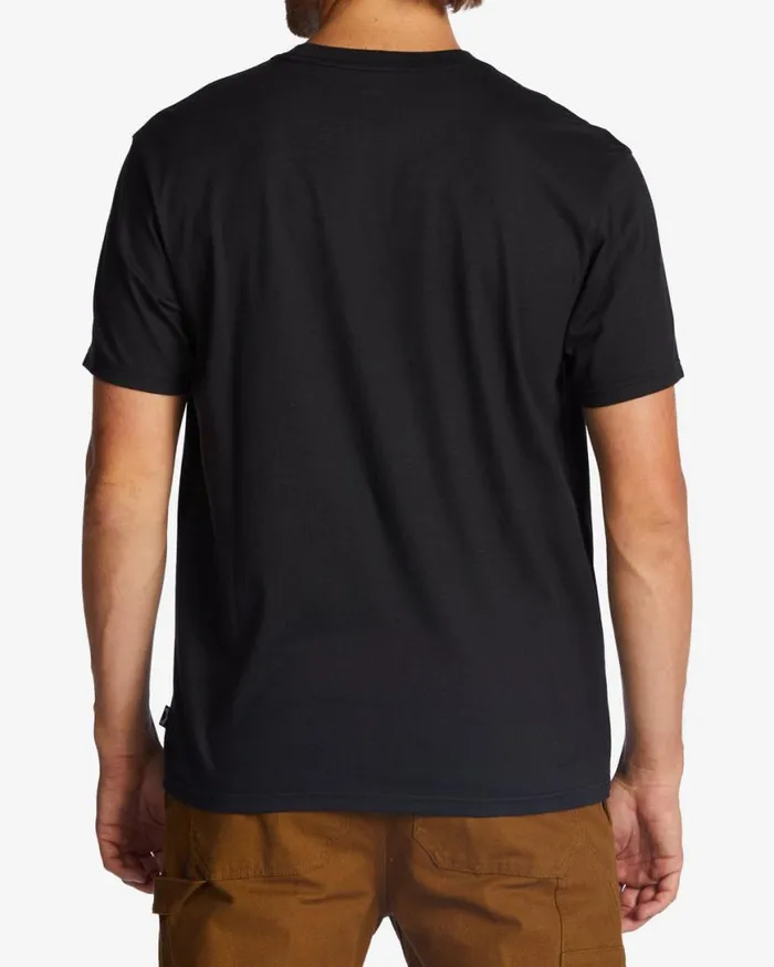 Mens Alaska Wave Organic TShirt Washed Black Billabong TShirts