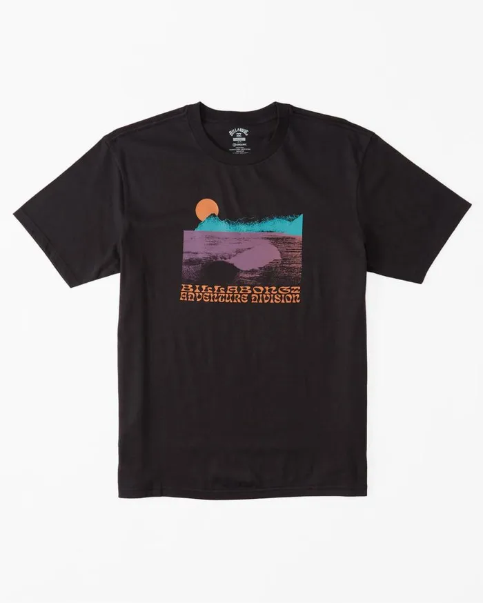 Mens Alaska Wave Organic TShirt Washed Black Billabong TShirts