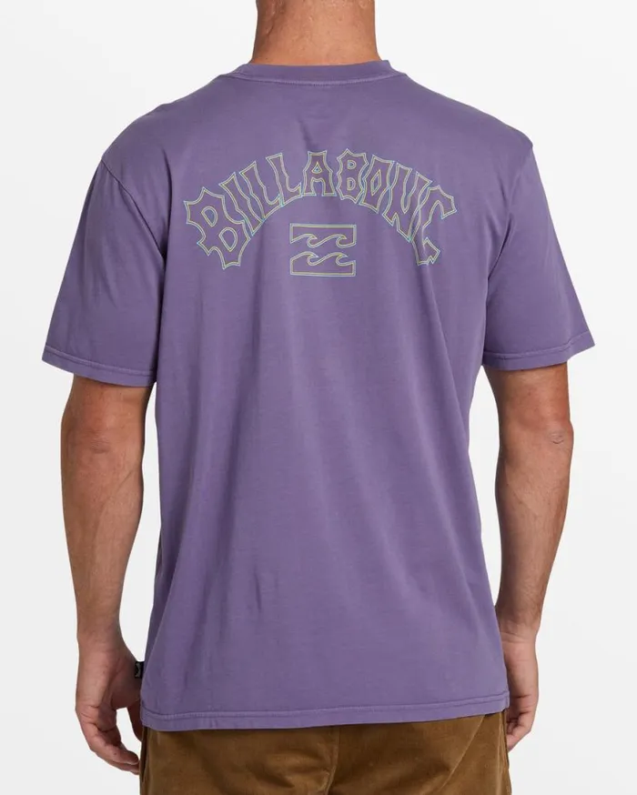 Mens Arch Wash TShirt Deep Plum Billabong TShirts Mens Arch Wash TShirt Deep Plum Billabong TShirts