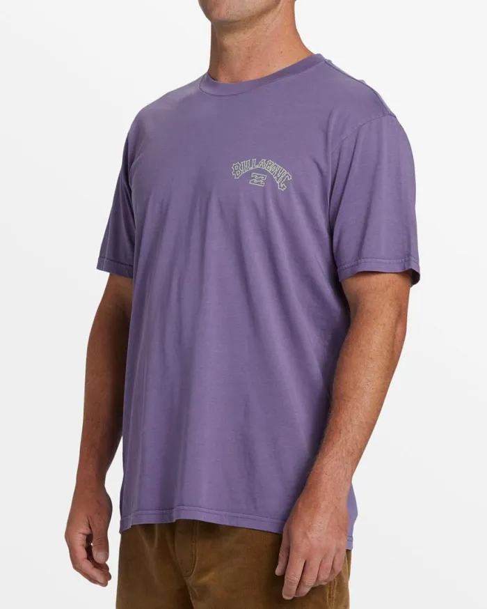 Mens Arch Wash TShirt Deep Plum Billabong TShirts Mens Arch Wash TShirt Deep Plum Billabong TShirts