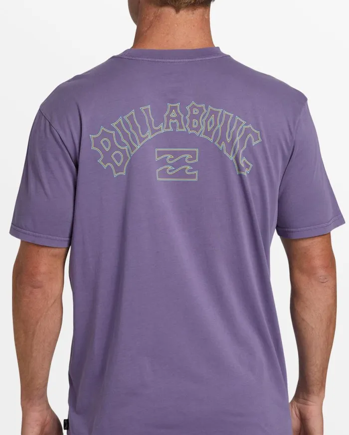 Mens Arch Wash TShirt Deep Plum Billabong TShirts Mens Arch Wash TShirt Deep Plum Billabong TShirts