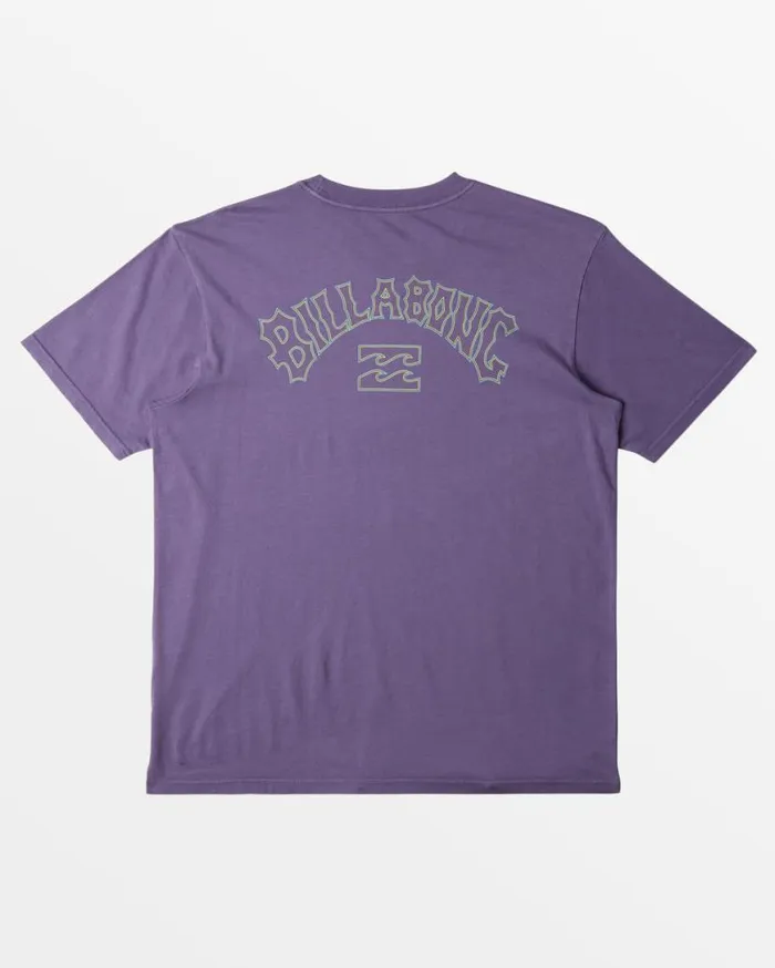 Mens Arch Wash TShirt Deep Plum Billabong TShirts Mens Arch Wash TShirt Deep Plum Billabong TShirts