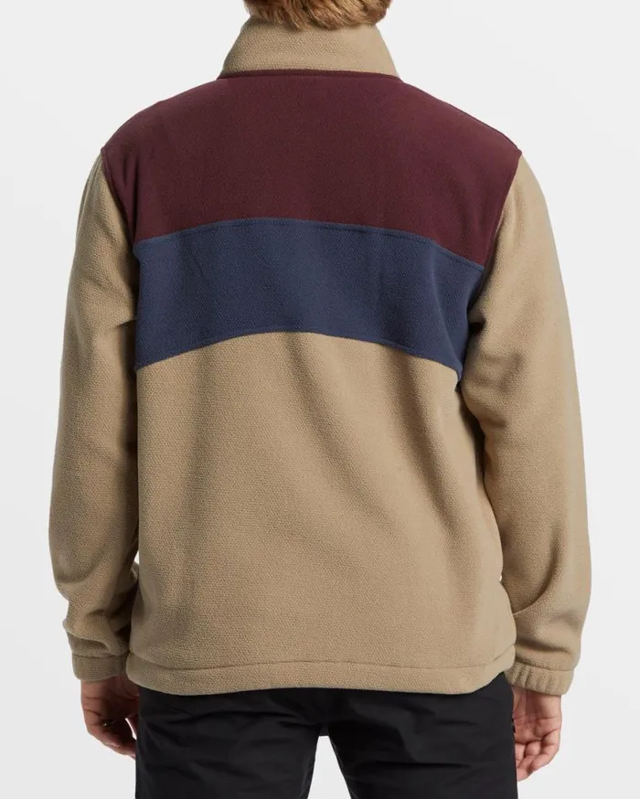 Mens Boundary Mock Snap Sweatshirt Dune Billabong Hoodies and Fleece