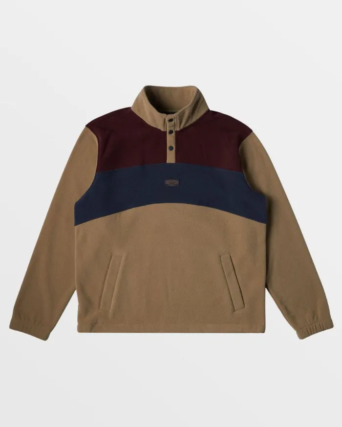 Mens Boundary Mock Snap Sweatshirt Dune Billabong Hoodies and Fleece