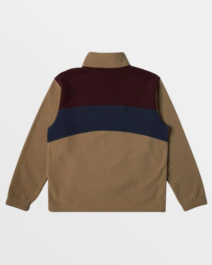 Mens Boundary Mock Snap Sweatshirt Dune Billabong Hoodies and Fleece