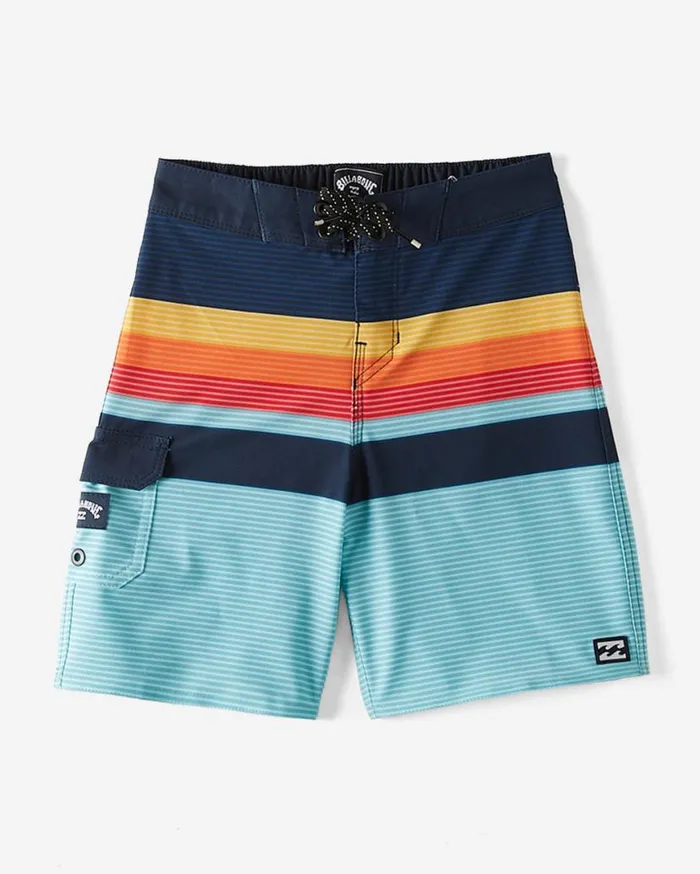 Mens Boy039s 27 All Day Stripe Pro Boardshorts Blue Billabong Boys039 Boardshorts