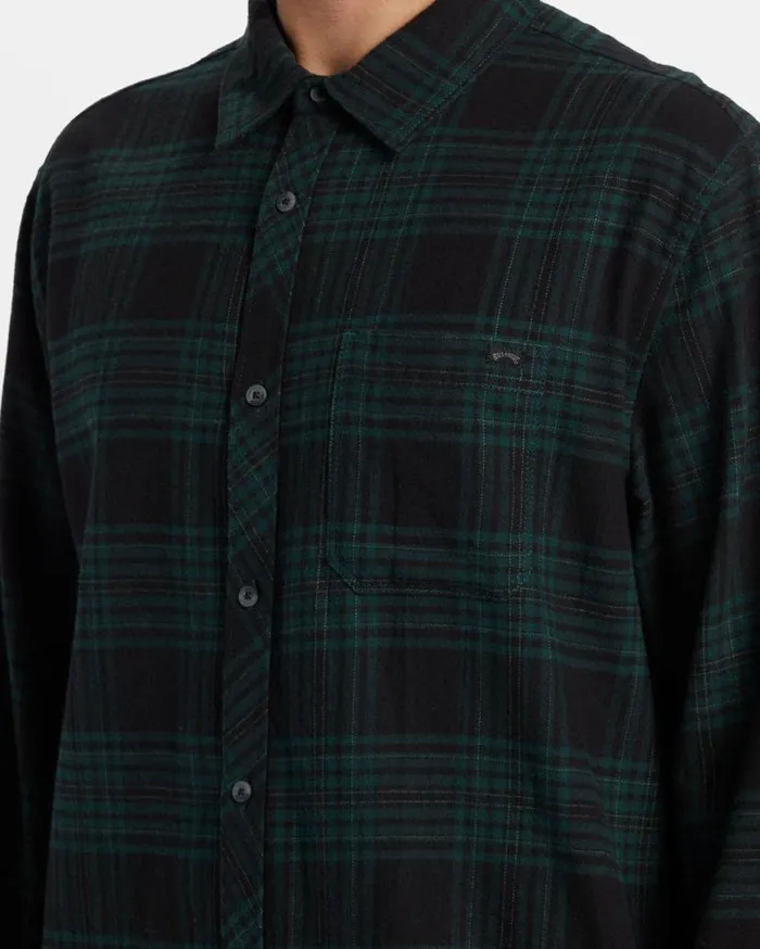 Mens Coastline Flannel Shirt Black Billabong Shirts Mens Coastline Flannel Shirt Black Billabong Shirts